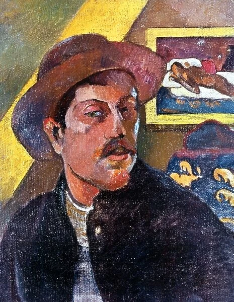 PAUL GAUGIN (1848-1903). French painter. Self-portrait with a hat. Canvas, 1893