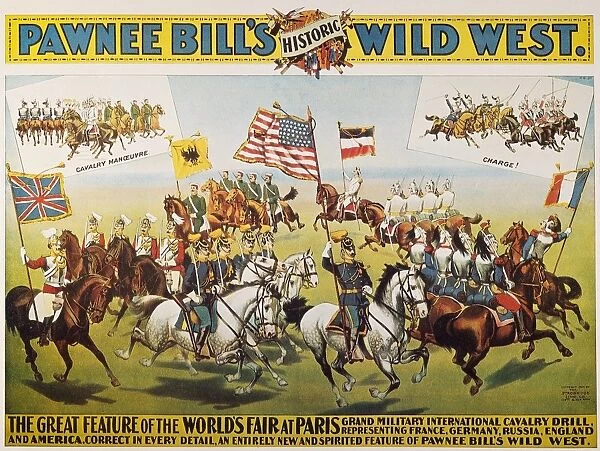 PAWNEE BILL POSTER, 1895. Pawnee Bill Wild West Show lithograph poster