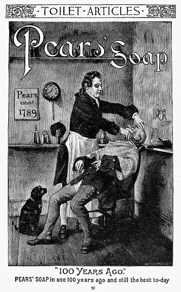 PEARS SOAP AD, 1888. American magazine advertisement, 1888