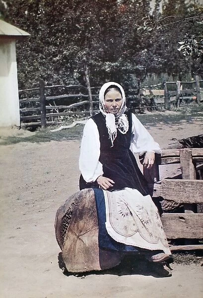 PEASANT GIRL, c1910. A Ukrainian peasant girl