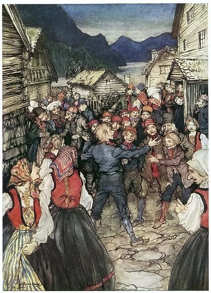 Peer among the Wedding Guests. Illustration by Arthur Rackham (1867-1939)