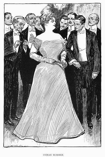 Pen and ink drawing, 1899, by Charles Dana Gibson