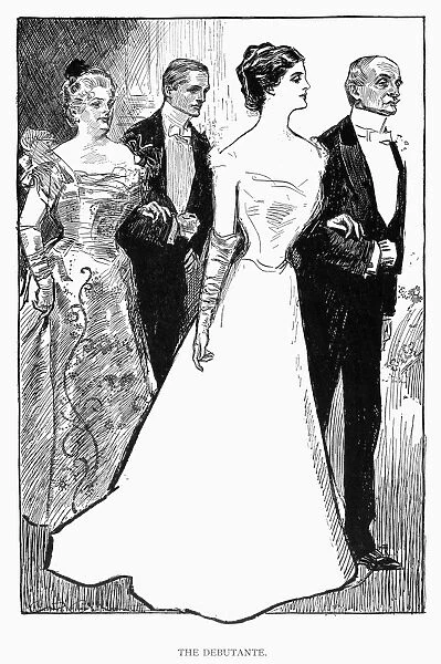 Pen and ink drawing, 1899, by Charles Dana Gibson