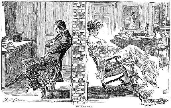 Pen and ink drawing by Charles Dana Gibson, 1903
