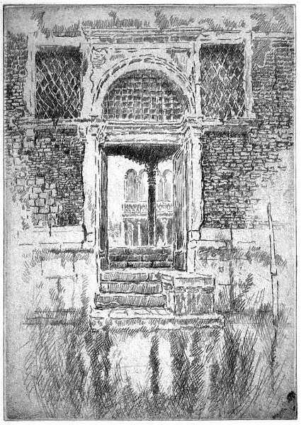 PENNELL: DOORWAY, 1885. Doorway, Venice. Etching by Joseph Pennell, 1885