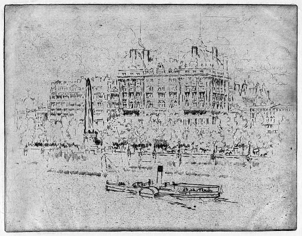 PENNELL: THE SAVOY, 1895. The Savoy. The Savoy Hotel, viewed from across the