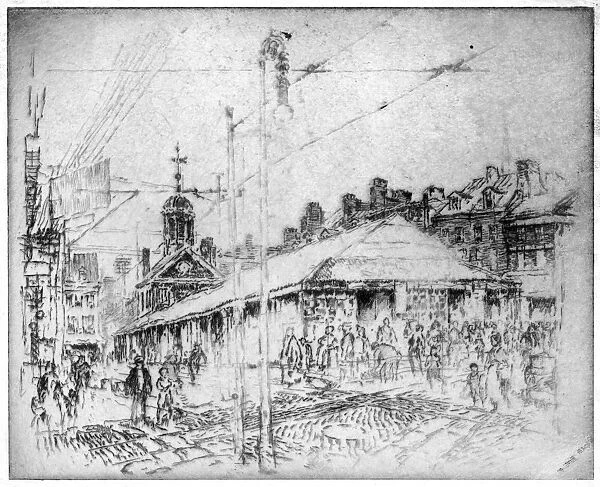 PENNELL: SECOND STREET, 1920. Second Street market