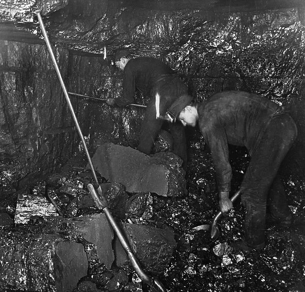 PENNSYLVANIA: COAL MINERS. Miners at work in an anthracite coal mine, Scranton, Pennsylvania