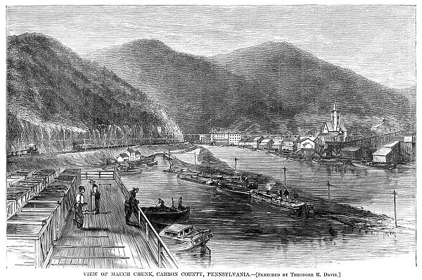 PENNSYLVANIA: MAUCH CHUNK. View of the mining town of Mauch Chunk, Pennsylvania