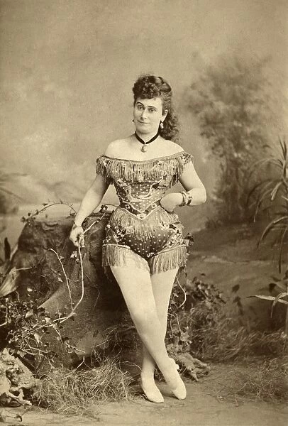 PERFORMER, c1880. Portrait of an unidentified performer, probably for a circus, c1880