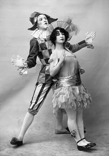 PERFORMERS: CLOWNS, c1920. Theatrical clowns. Photographed c1920