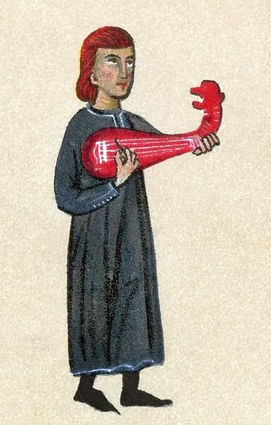 PERIDIGON, 13th CENTURY. The French Troubadour. Illumination from a 13th century French manuscript
