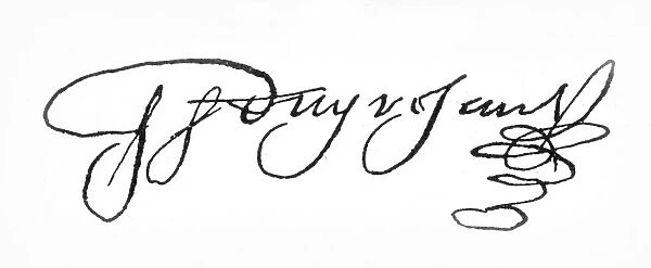 PETER STUYVESANT SIGNATURE. Dutch administrator in America; appointed director