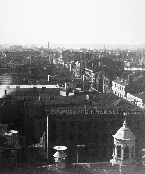 PHILADELPHIA, 1856. View of Philadelphia from the steeple of Independence Hall