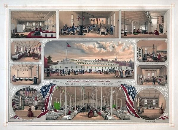 PHILADELPHIA: HOSPITAL, 1862. The Citizens Volunteer Hospital in Philadelphia, Pennsylvania