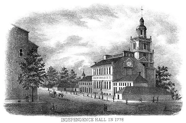 PHILADELPHIA STATE HOUSE. Independence Hall (State House) as it appeared in 1776