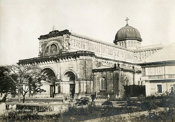PHILIPPINES, c1900. The Manila Cathedral in Manila, the Philippines. Photograph, c1900