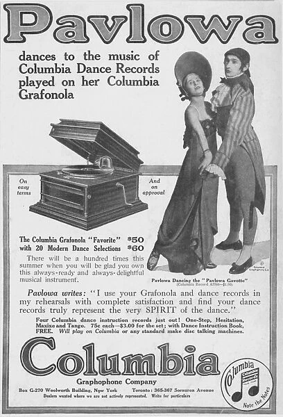 PHONOGRAPH AD, 1914. American magazine advertisement, 1914