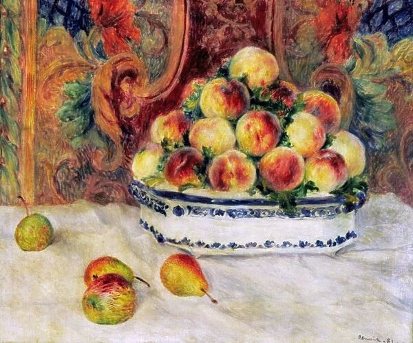 Pierre Auguste Renoir: Still Life with Peaches. Oil on canvas, 1881