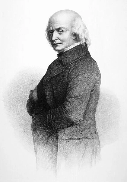 PIERRE-JEAN de BERANGER (1780-1857). French poet, Lithograph, French, 19th century