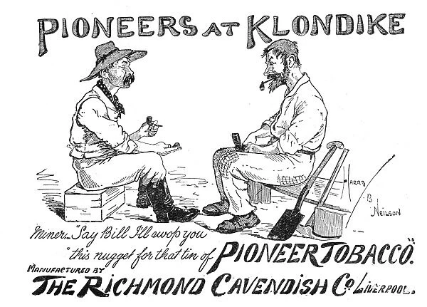 PIONEER TOBACCO AD, 1898. British newspaper advertisement, 1898