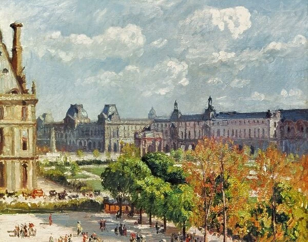 PISSARRO: CARROUSEL, 1900. Camille Pissarro: Place de Carrousel at the Tuilleries. Oil, 1900