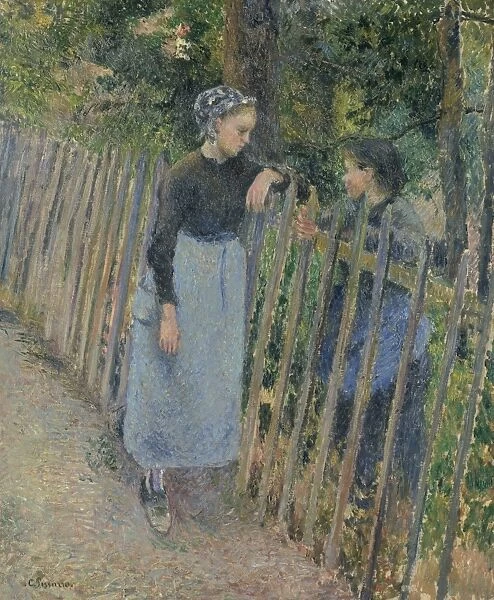 PISSARRO: CONVERSATION. Oil on canvas, Camille Pissarro, c1881