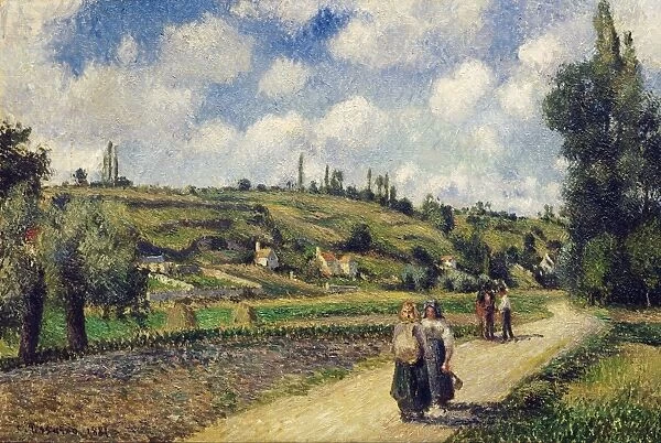 PISSARRO: LANDSCAPE, 1881. Landscape near Pontoise, the Auvers Road. Oil on canvas