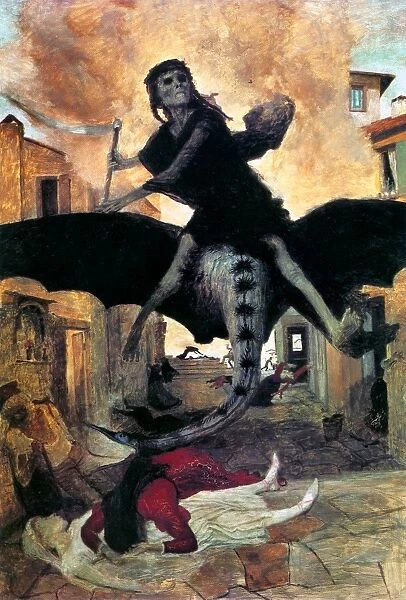 The Plague. Tempera on varnished pine, 1898, by Arnold Bocklin