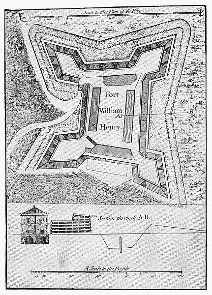 Plan of Fort William Henry, Lake George, New York, 1763