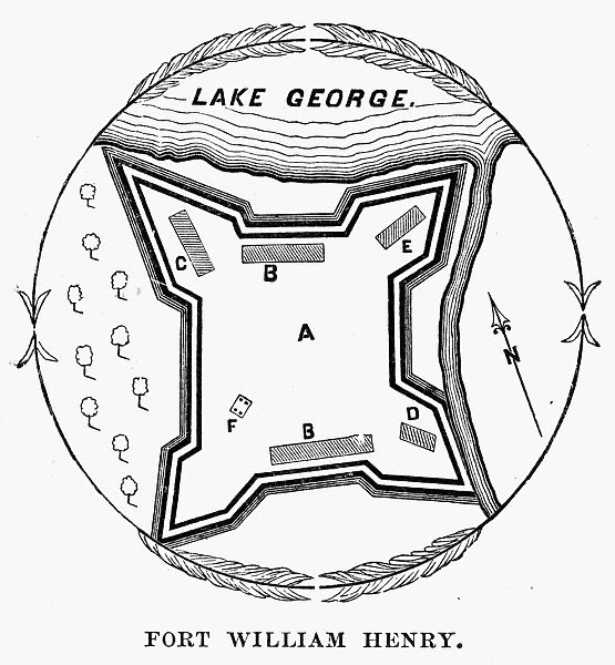 Plan of Fort William Henry on Lake George, New York, 1757