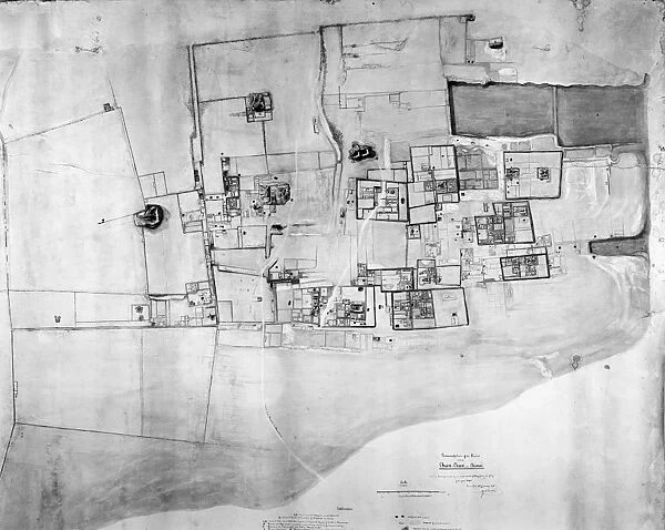 Plan of the ruins of Chan Chan, Chimu, Peru, 1896, after a survey done in 1893