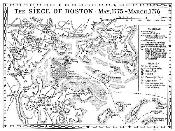 A plan of the Siege of Boston, May 1775-March 1776