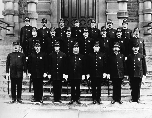 POLICEMEN, 1909. The Sandusky, Ohio, police force in 1909