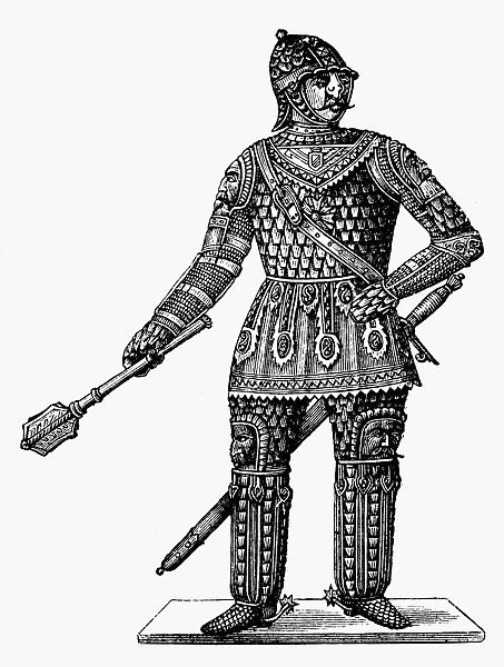 POLISH KNIGHT, 15th CENT. A Polish knight of the 15th century. Line engraving