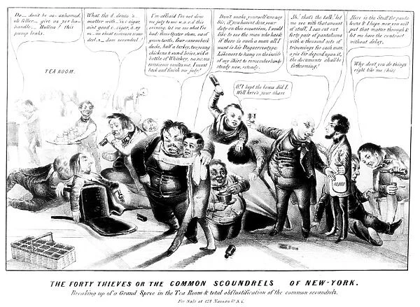 POLITICAL CORRUPTION, 1840. The Forty Thieves or the Common Scoundrels of New York