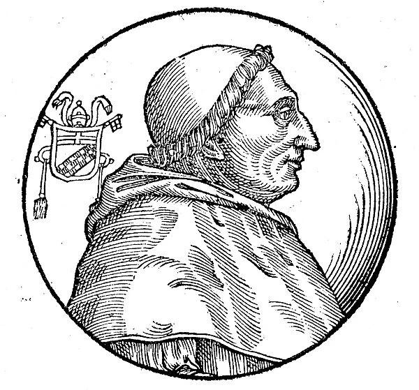 POPE INNOCENT VIII (1432-1492). Pope, 1484-92. Woodcut, Italian, 1592
