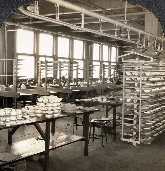 PORCELAIN FACTORY, c1890. Porcelain factory at Trenton, New Jersey. Stereograph view