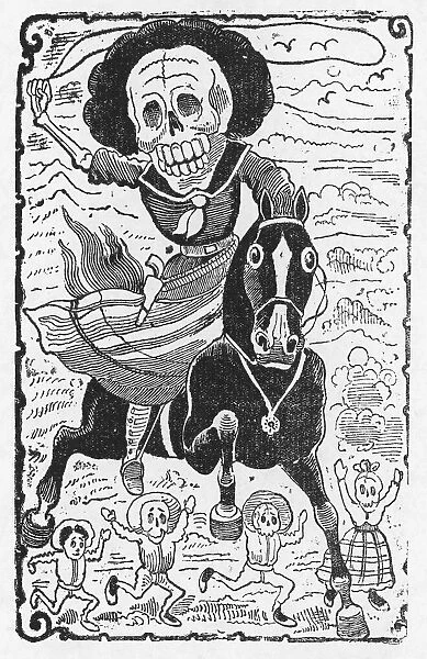 POSADA: CALAVERA revolucionaria (Revolutionary calavera ). Zinc engraving, 1910-13, by Jos