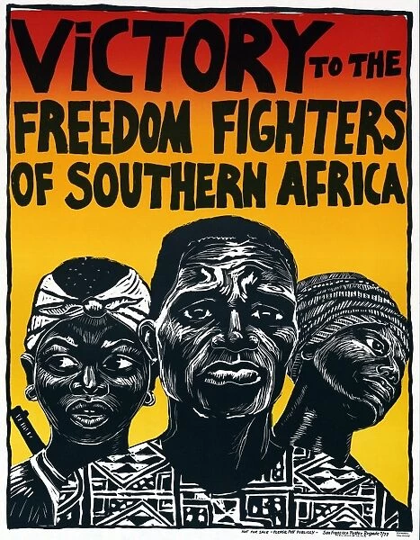 POSTER: AFRICA, 1977. Victory to the freedom fighters of southern Africa