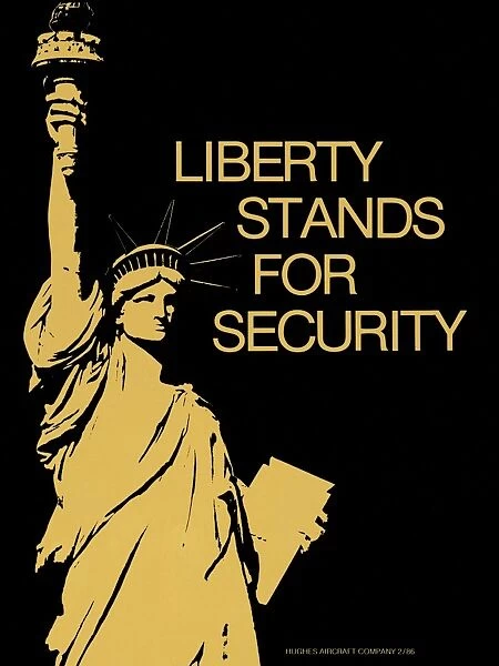 POSTER: AIRCRAFT, 1986. Liberty stands for security