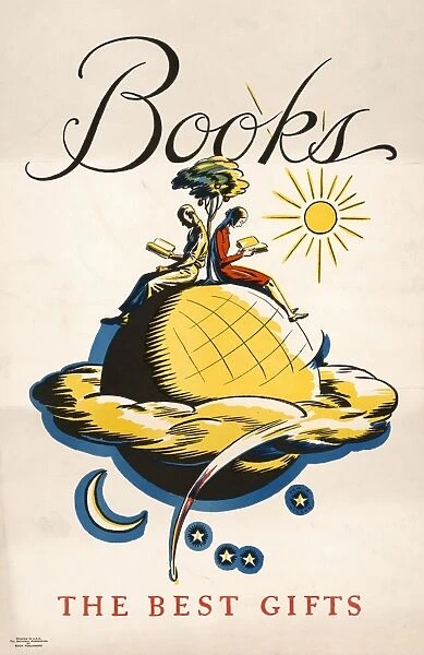 POSTER: BOOKS, 1927. Books - the best gifts. Poster by Edward Arthur Wilson, 1927