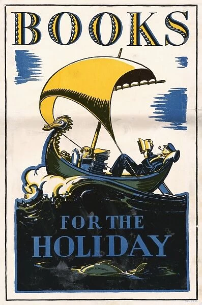 POSTER: BOOKS, c1927. Books for the holiday. Poster by Edward Arthur Wilson, c1927
