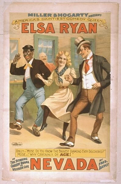 POSTER: NEVADA, 1902. Theater poster for the comedy Nevada, starring Elsa Ryan, 1902