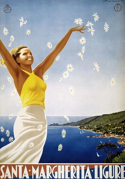 Poster promoting travel to Santa Margherita Ligure, Italy, 1951
