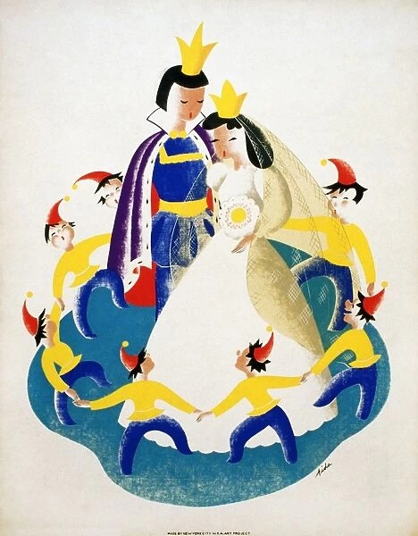 POSTER: SNOW WHITE, c1940. Design for Snow White and the Seven Dwarfs