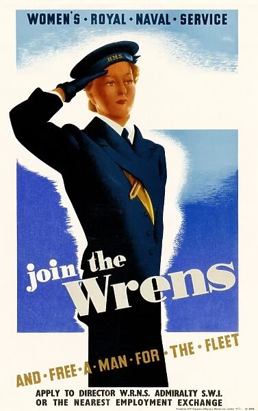 POSTER: WRENS, c1942. British poster encouraging women to join the Womens Royal Naval Service