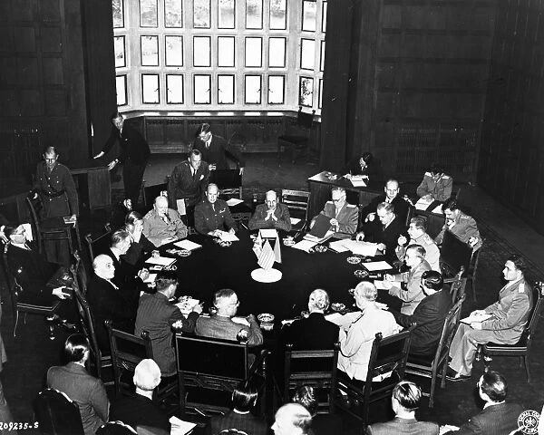 POTSDAM CONFERENCE, 1945. Representatives of the Soviet Union, the United Kingdom
