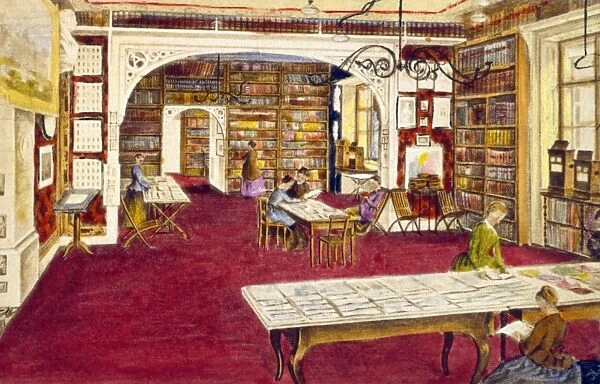 PRAGUE: AMERICAN CLUB. The reading room of the American Club of Bohemian Ladies