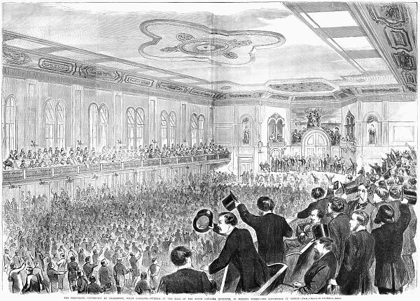 PRESIDENTIAL CAMPAIGN, 1860. The Democratic National Convention in session at South